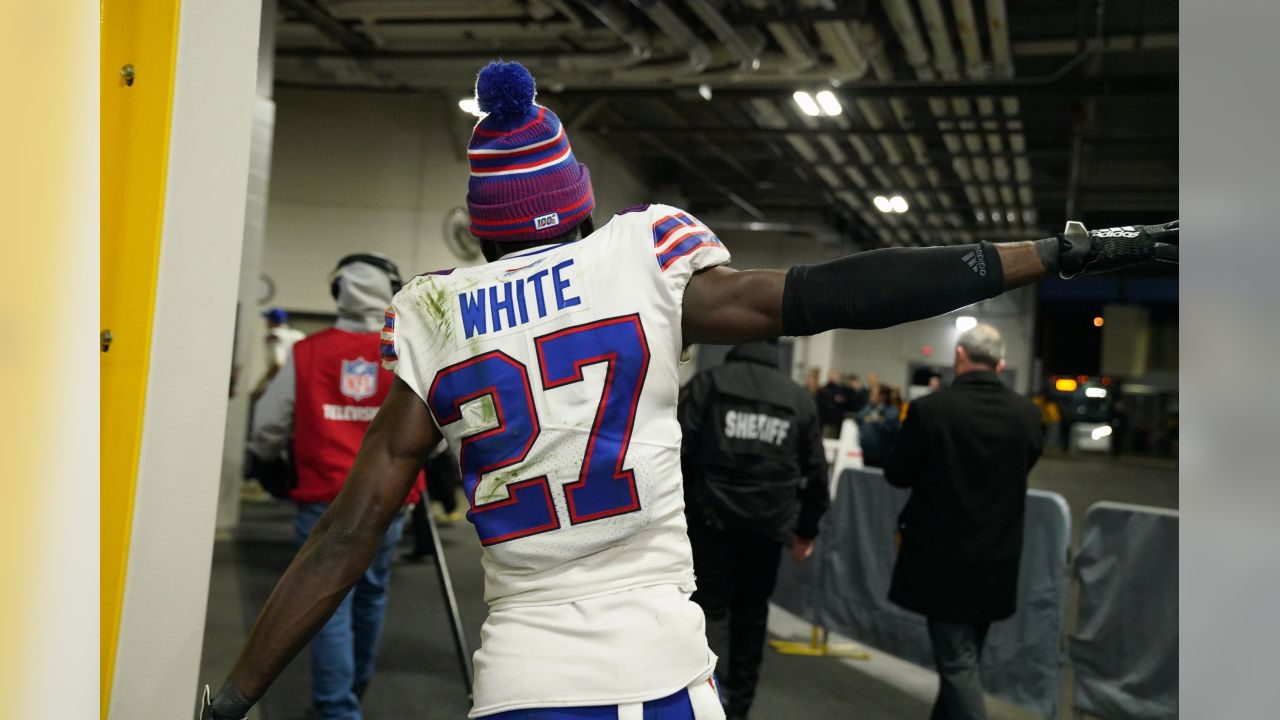 Bills bring Tre'Davious White jersey during postgame press conference