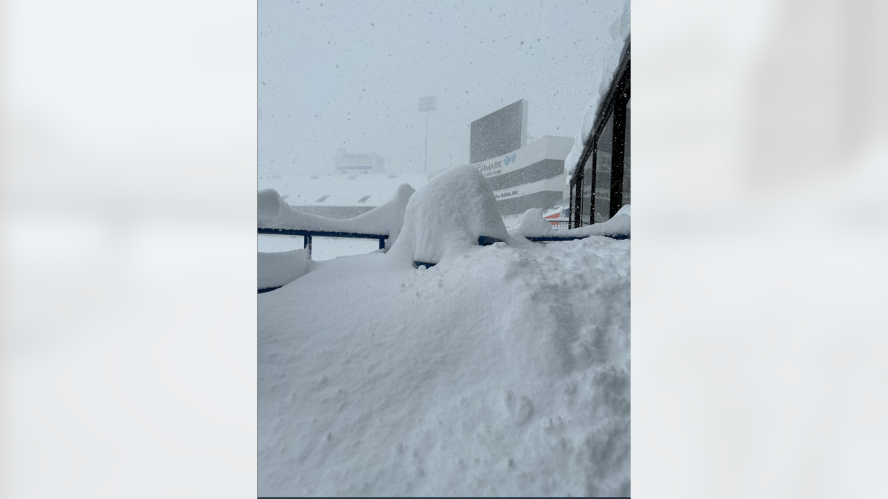 Buffalo Bills Share Photos of Snowed-in Highmark Stadium