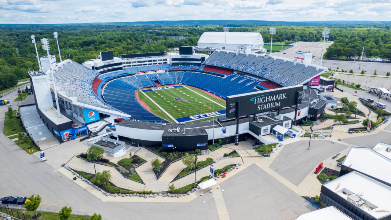 aerial view of highmark stadium