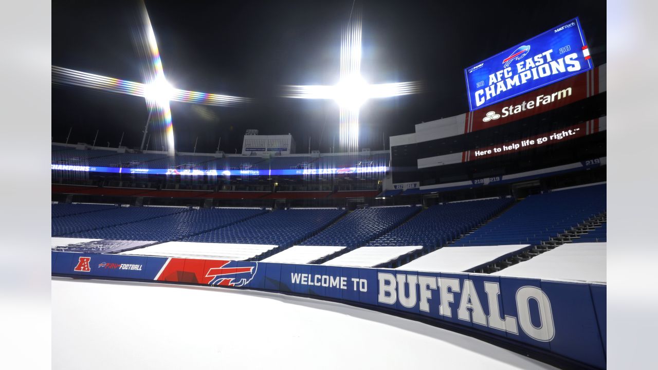 Bills AFC East championship banners hung at City Hall