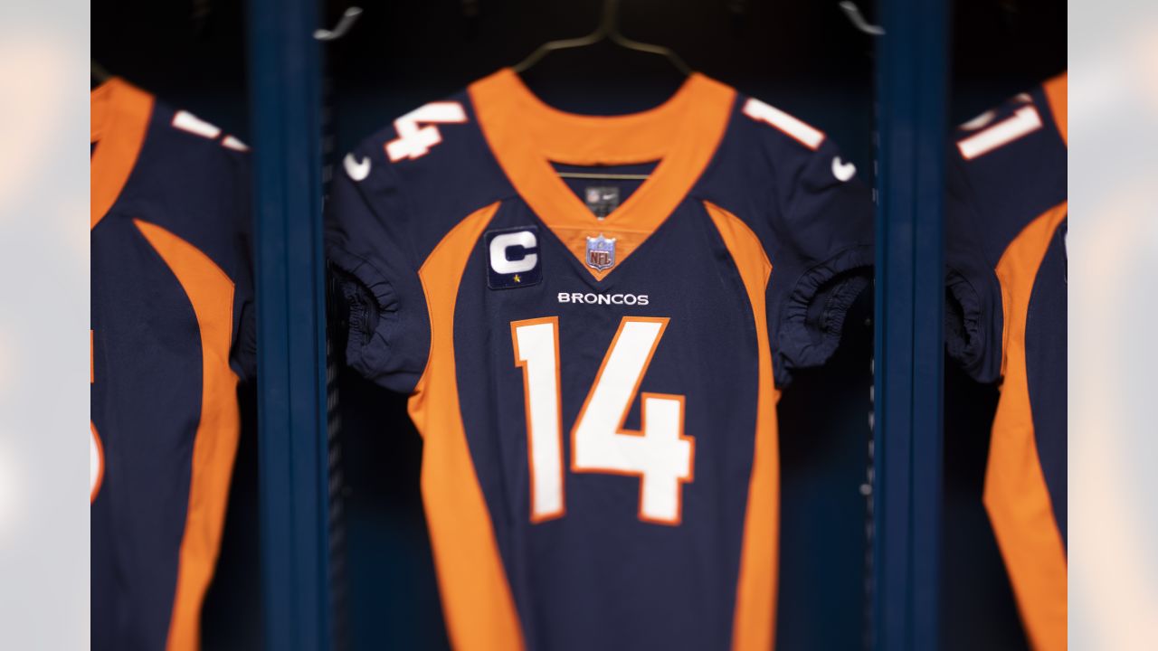 Photos: A sneak peek at the Broncos' alternate blue jerseys for