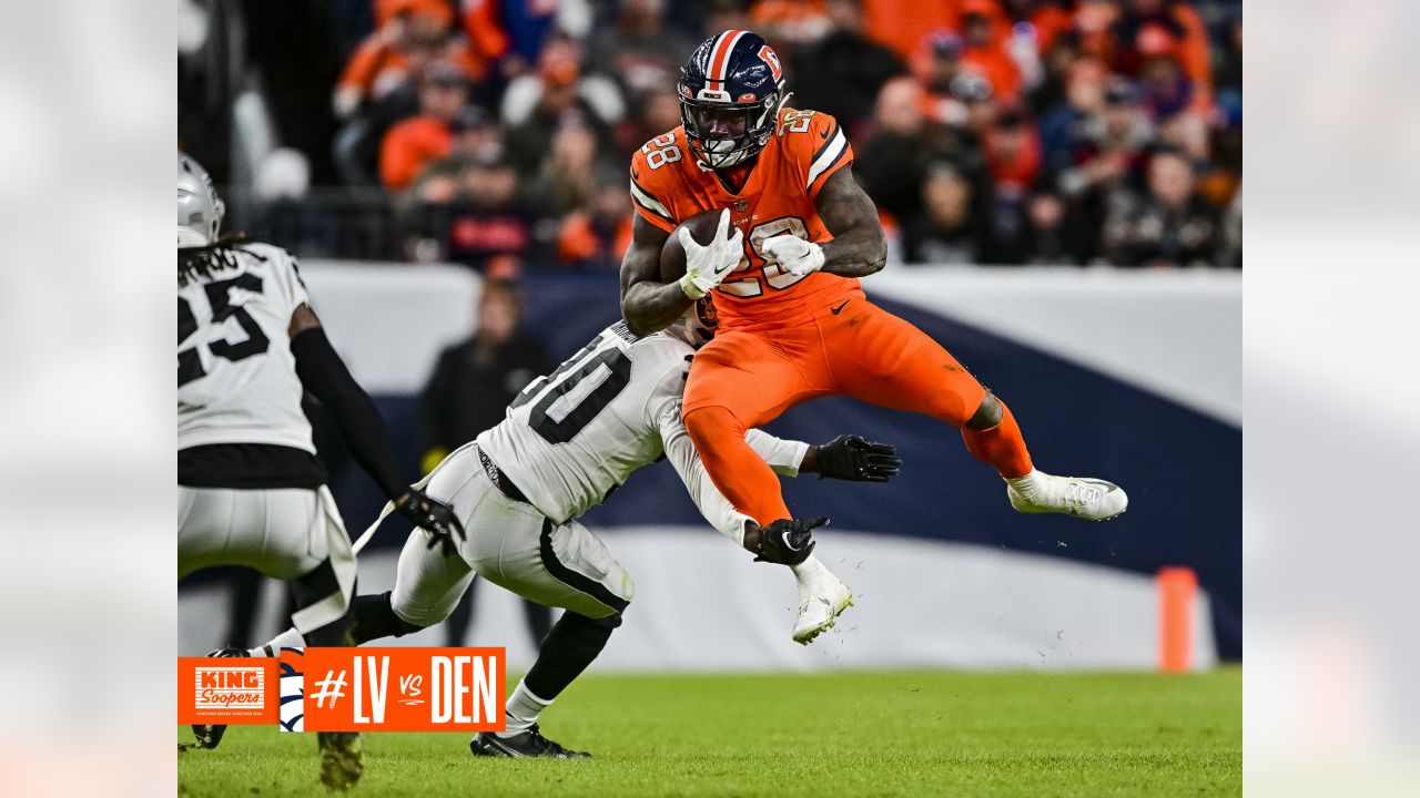 Denver Broncos' Montrell Washington during an NFL football game against the  Las Vegas Raiders in Denver, Sunday, Nov. 20, 2022. (AP Photo/Jack Dempsey  Stock Photo - Alamy