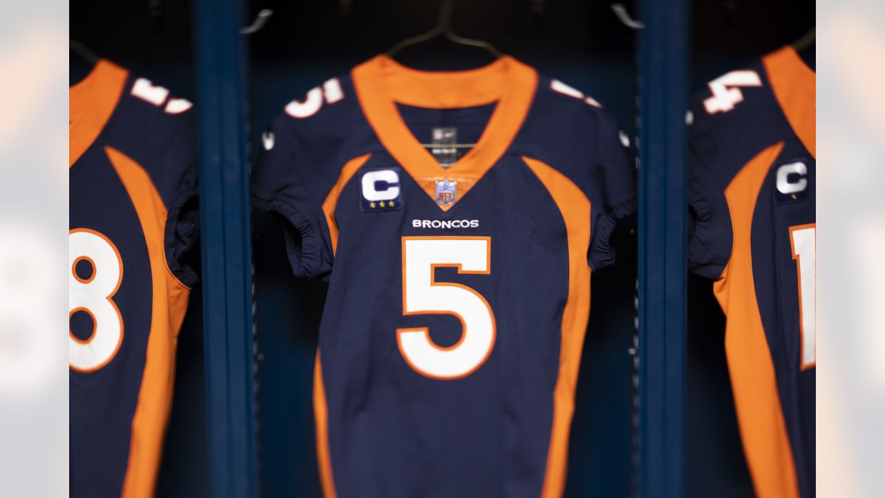 A sneak peek at the Broncos' alternate jerseys for #TENvsDEN