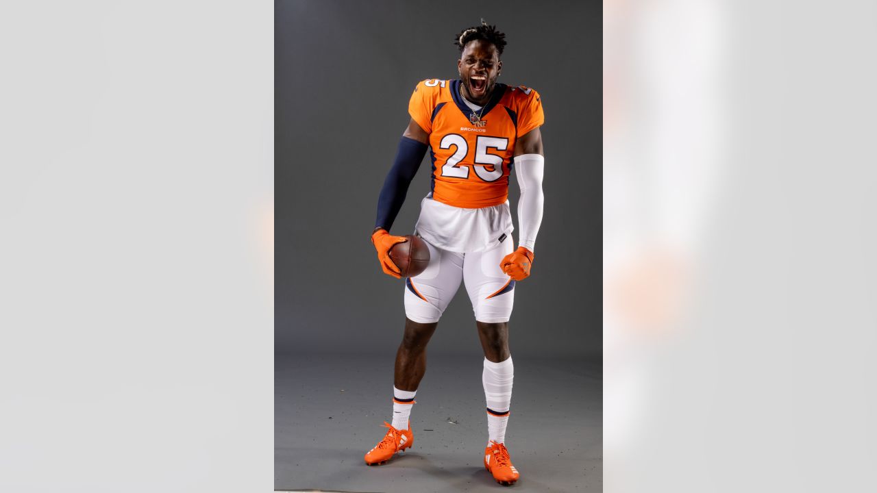 Top portraits of the Broncos in uniform from 2021 photo day