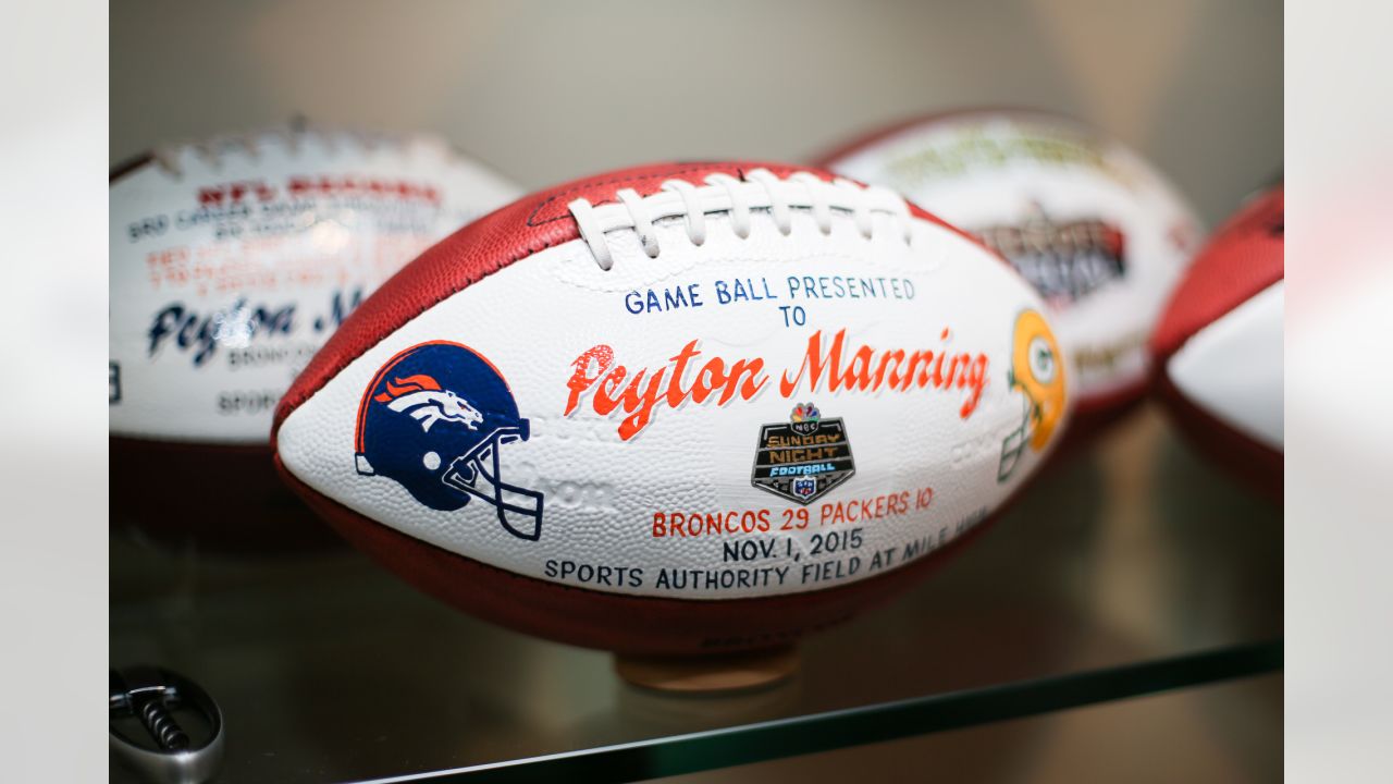 Photos: A peek inside Peyton Manning's game ball collection