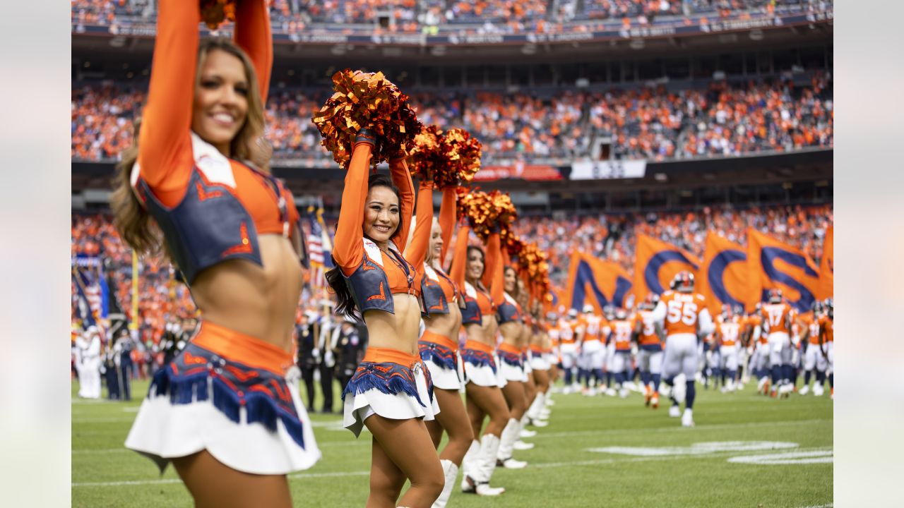 Members of the Denver Broncos cheerleaders perform during an NFL football  game against the Indianapolis Colts, Thursday, Oct. 7, 2022, in Denver. (AP  Photo/Jack Dempsey Stock Photo - Alamy