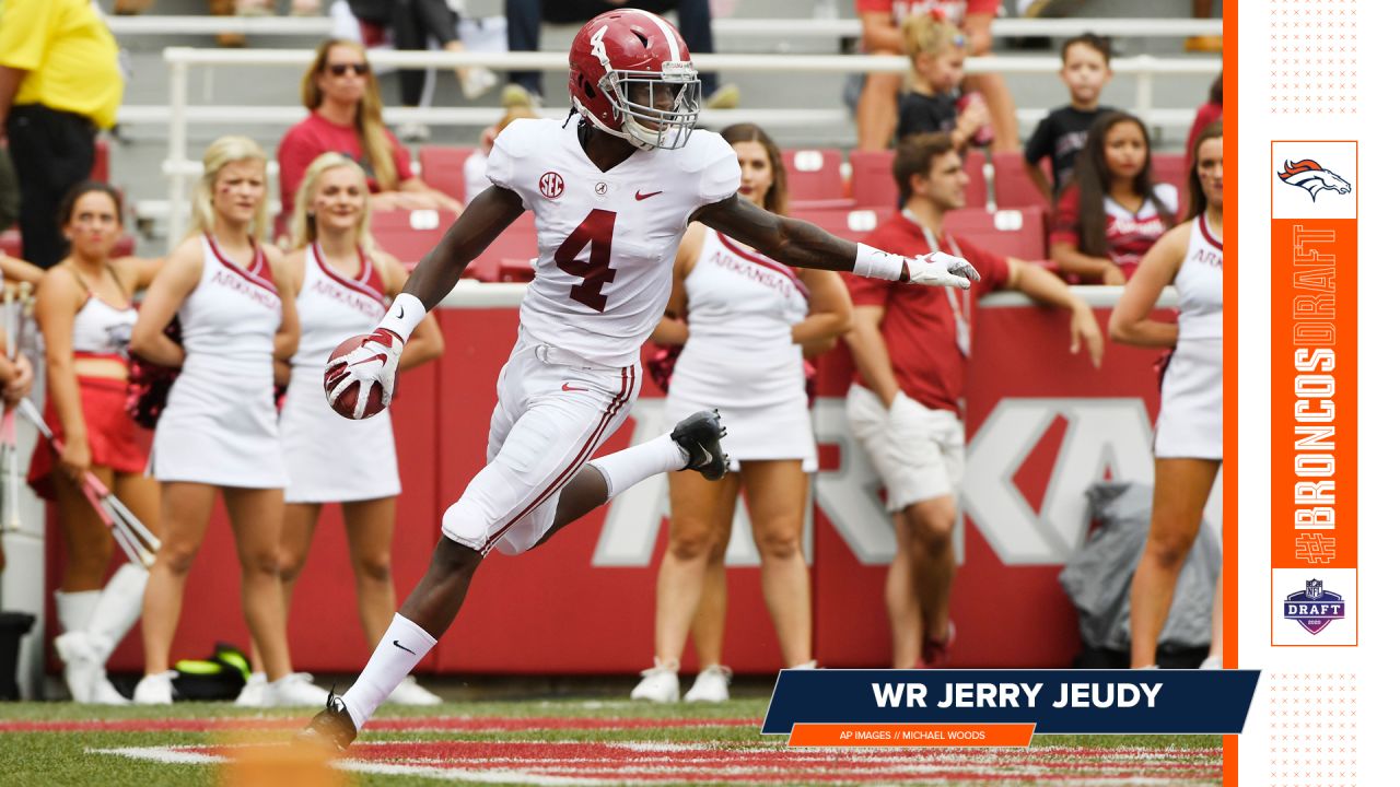 Jerry Jeudy Alabama Jersey, White Jerry Jeudy Alabama Jersey