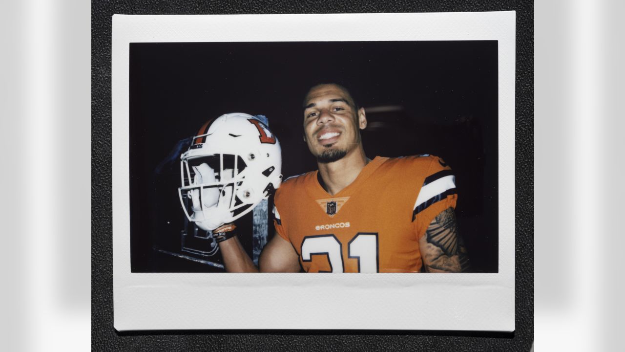 Photos: Broncos' 'Snowcapped' white alternate helmet unveiled on ice throne