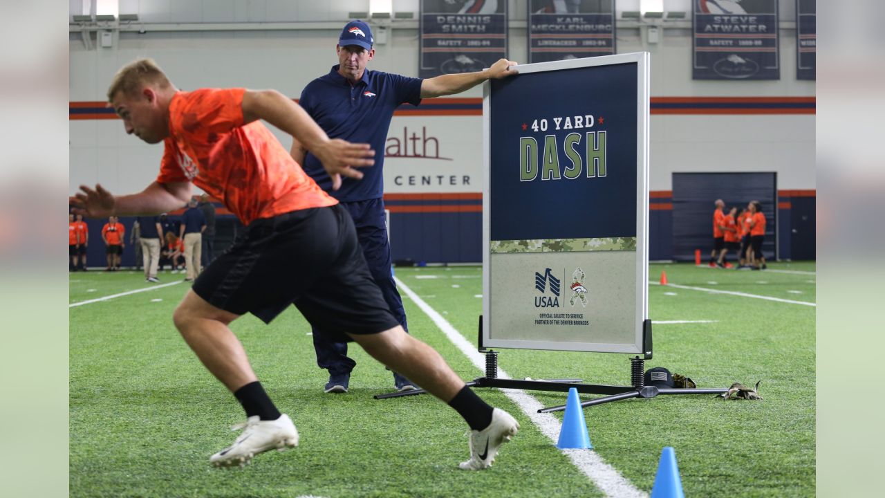 Broncos host USAA's Salute to Service NFL Boot Camp