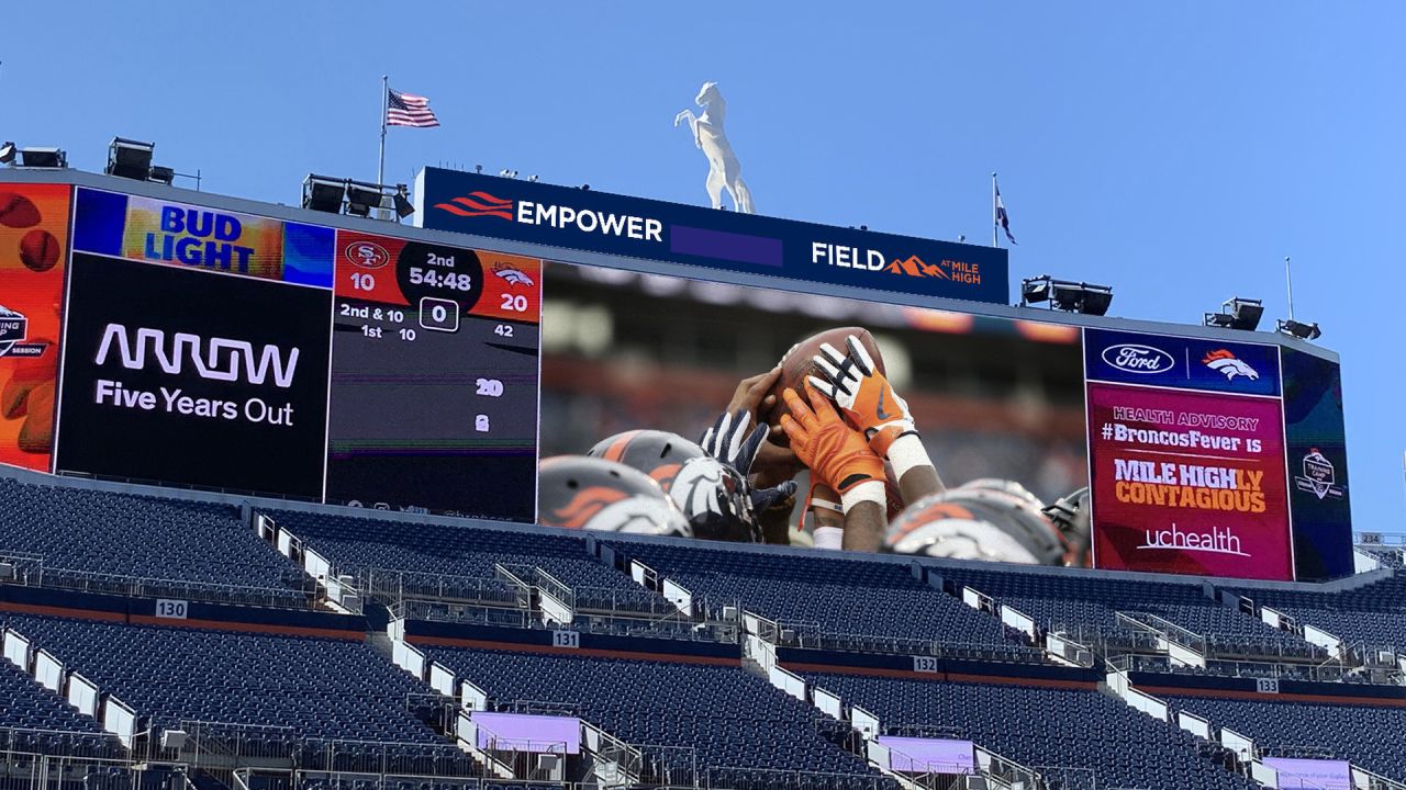 Screen tech at Empower Field shows its age compared to other stadiums  around the NFL