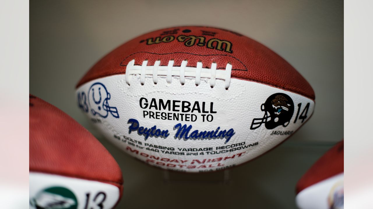 Photos: A peek inside Peyton Manning's game ball collection