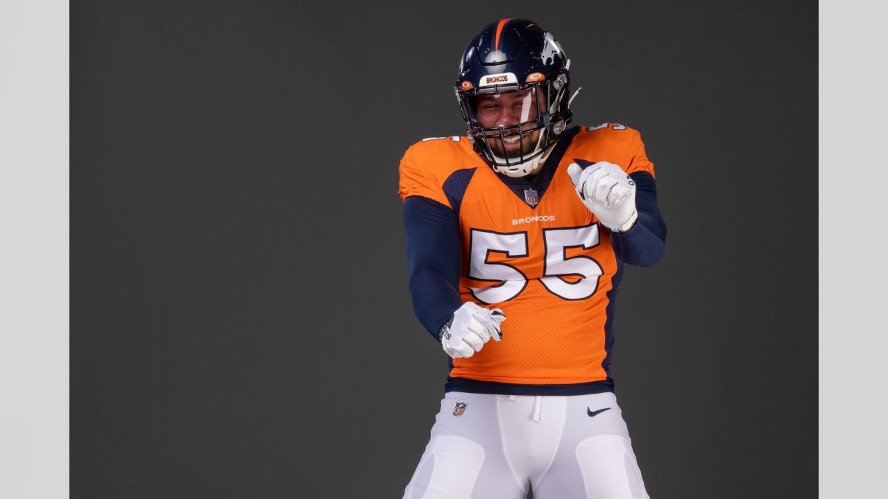 Top portraits of the Broncos in uniform from 2021 photo day