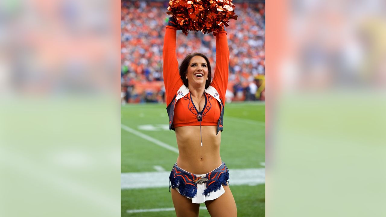 Denver Broncos Cheerleaders - The stunning DBC Angela in a beautiful custom  #Broncos bikini thanks to Hush Los Angeles! 