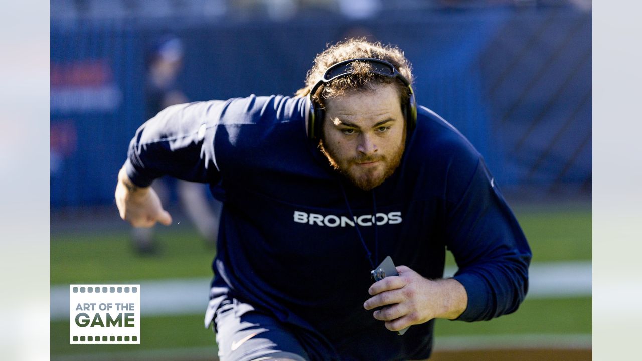 Denver Broncos offensive tackle Quinn Bailey (75) runs during a