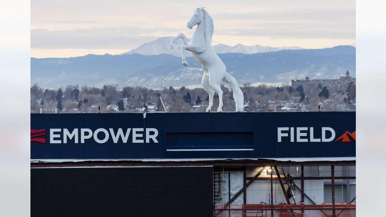 Broncos Horse Empower Field at Mile High Stadium Aerial Photo -   Denmark