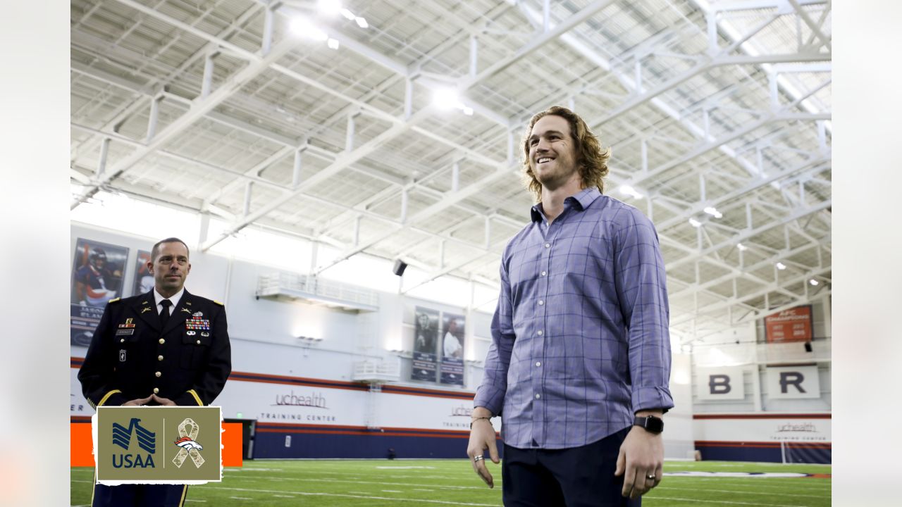 Broncos' Andrew Beck receives NFL Salute to Service award