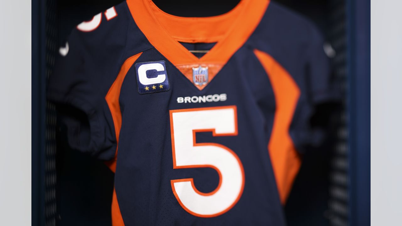 A sneak peek at the Broncos' alternate jerseys for #LVvsDEN