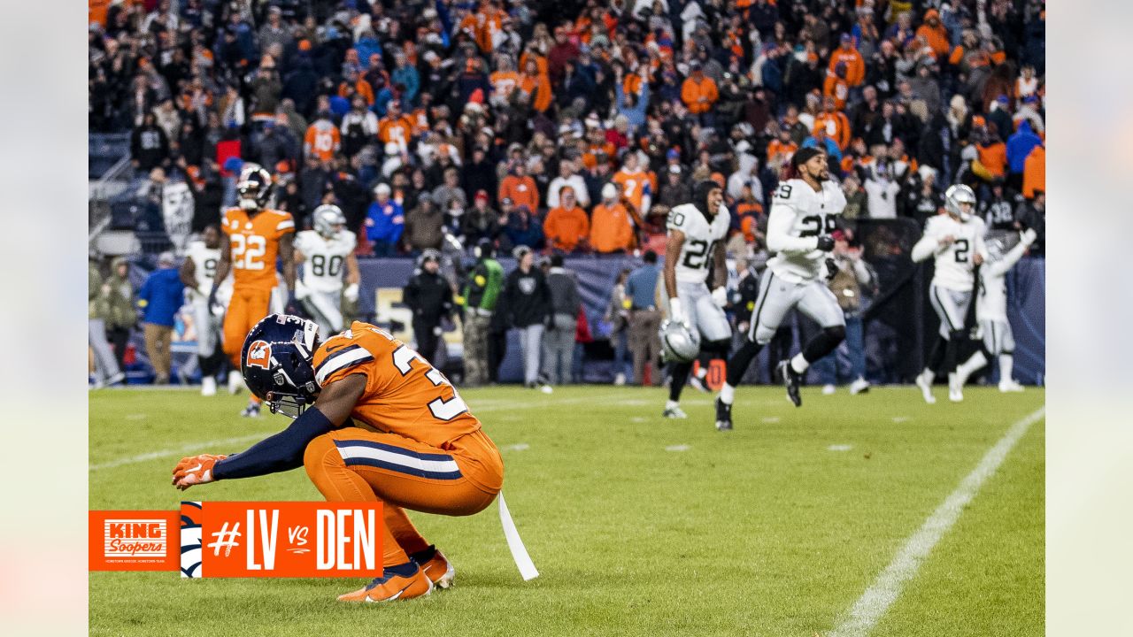 Denver Broncos' Montrell Washington during an NFL football game against the  Las Vegas Raiders in Denver, Sunday, Nov. 20, 2022. (AP Photo/Jack Dempsey  Stock Photo - Alamy