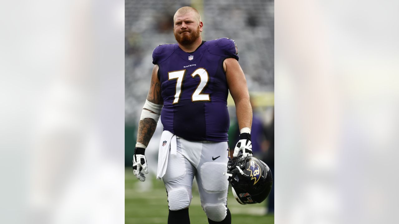 Baltimore Ravens guard Ben Powers (72) during an NFL wild-card