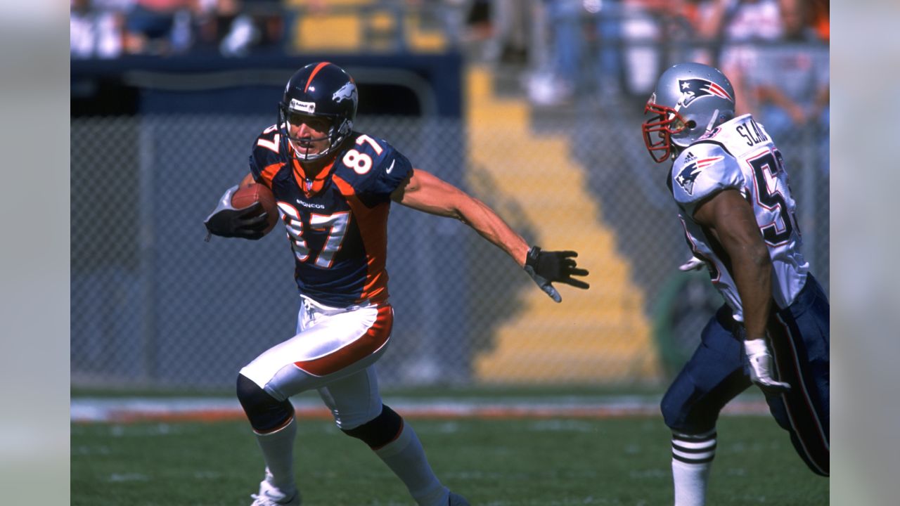 Wide receiver Ed McCaffrey of the Denver Broncos in action during