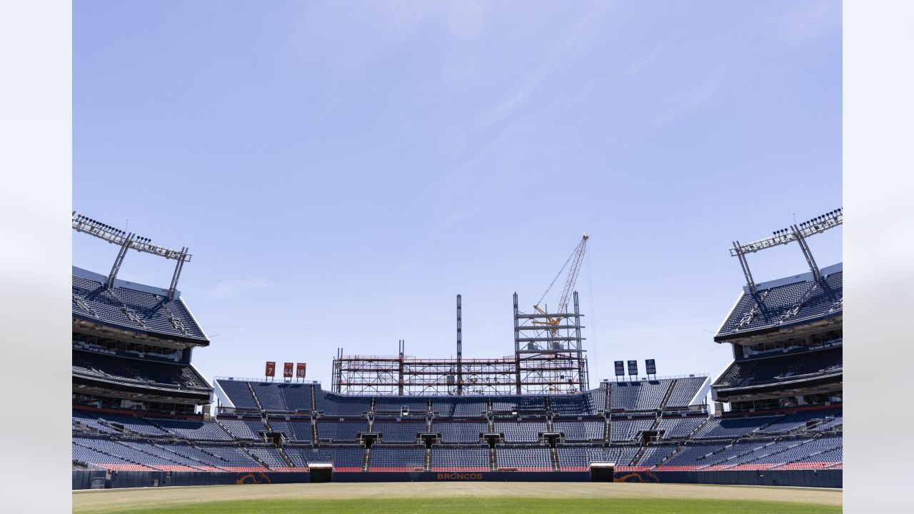 Photos: New video board beginning to take shape as Empower Field at Mile  High construction continues