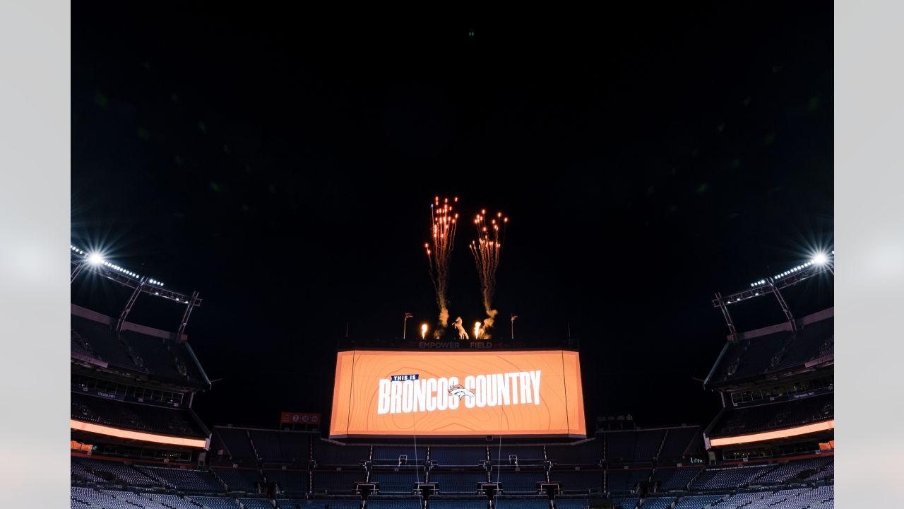 Steve Atwater, Miles the Mascot reveal new Empower Field at Mile High  scoreboard 