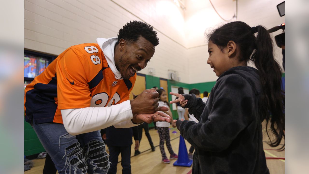 Demaryius Thomas and Courtland Sutton team up for special recess