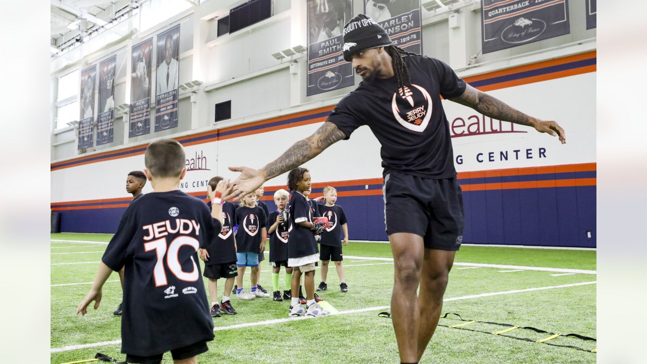 Denver Broncos wide receiver Jerry Jeudy hosts youth football camp in  Englewood, Colorado