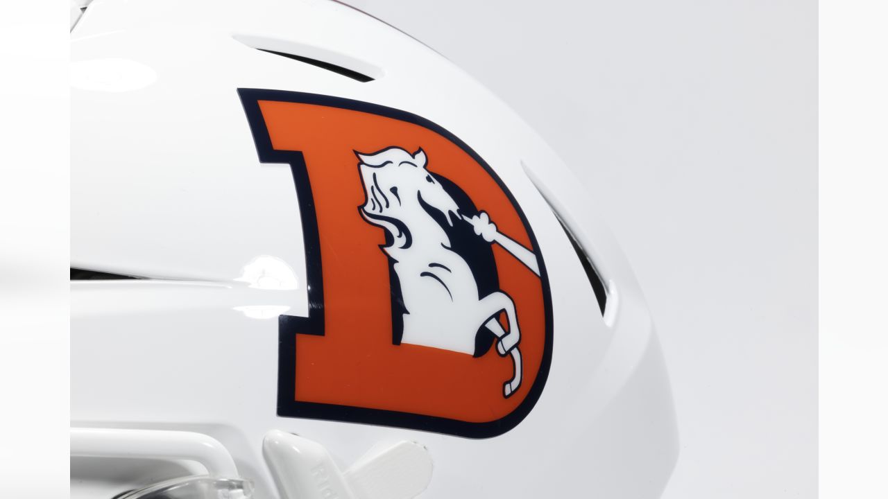 Photos: A closer look at the Broncos' 'Snowcapped' white alternate helmet