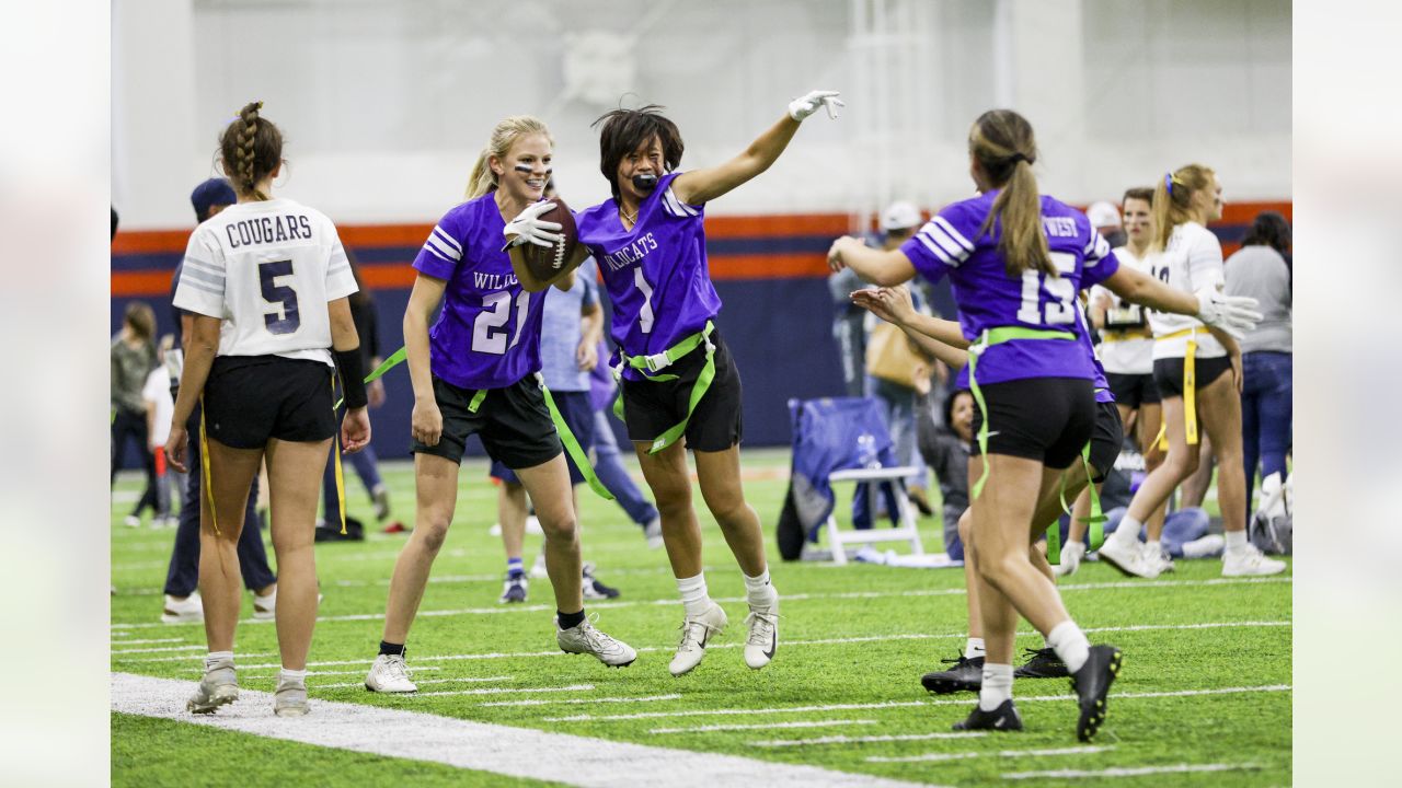 Broncos players, executives and staff take in inaugural Colorado Girls High  School Flag Football championship tournament