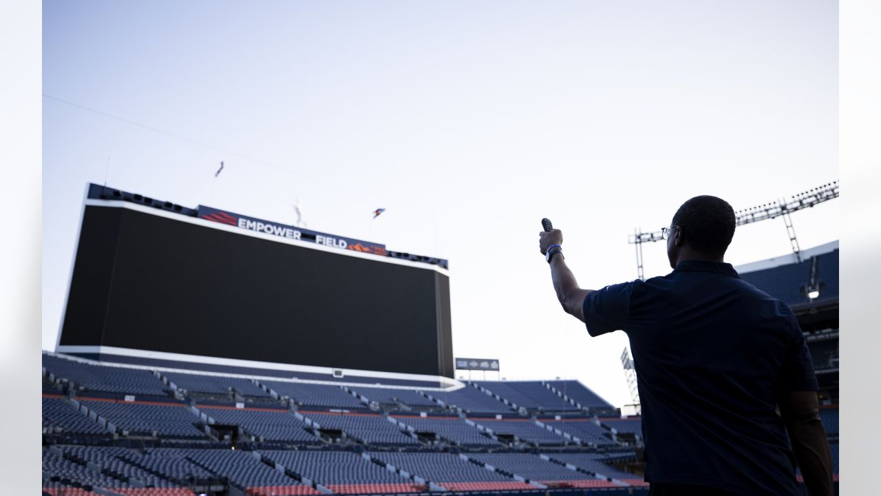 Steve Atwater, Miles the Mascot reveal new Empower Field at Mile