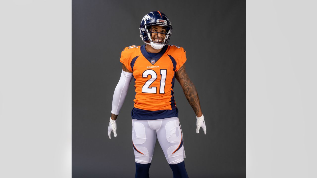 Top portraits of the Broncos in uniform from 2021 photo day