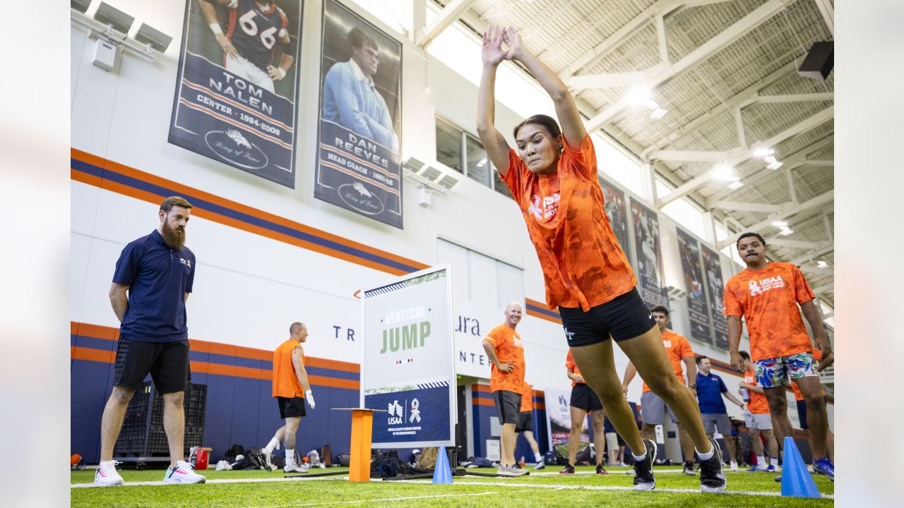 Photos: Active military members meet Broncos players, compete in