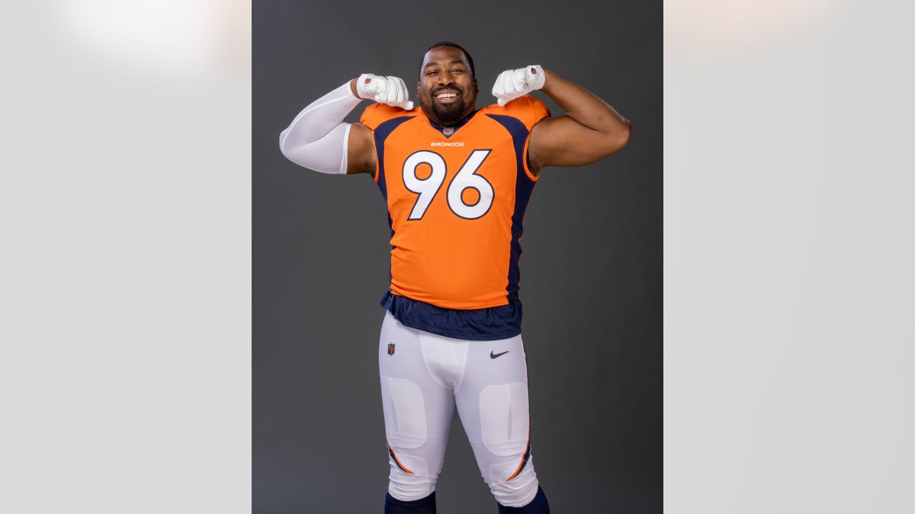 Top portraits of the Broncos in uniform from 2021 photo day