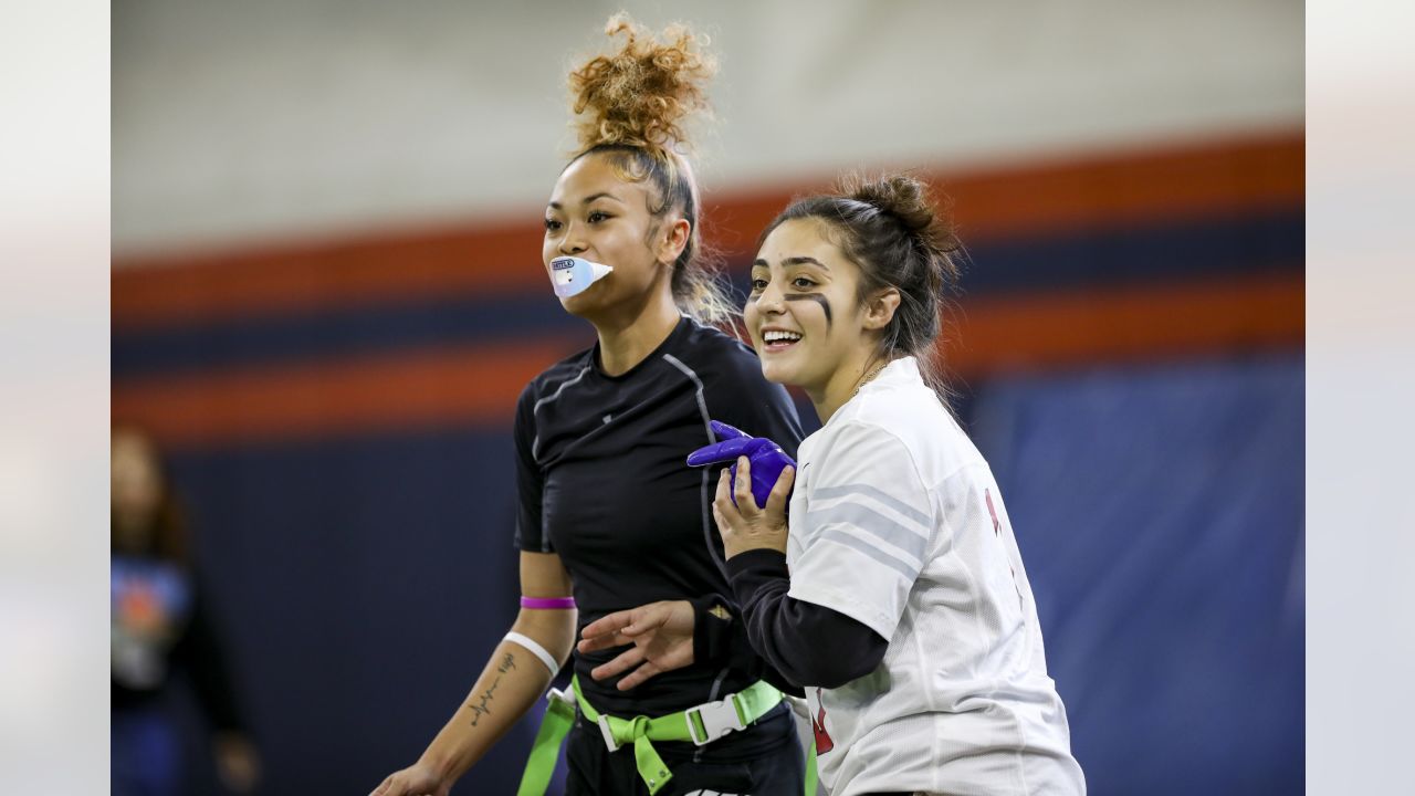 Broncos players, executives and staff take in inaugural Colorado Girls High  School Flag Football championship tournament