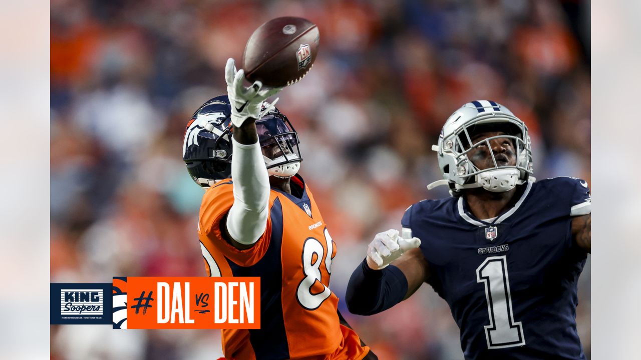 The Denver Broncos cheerleaders perform during halftime of an NFL preseason  football game against the Dallas Cowboys, Saturday, Aug. 13, 2022, in Denver.  (AP Photo/Jack Dempsey Stock Photo - Alamy