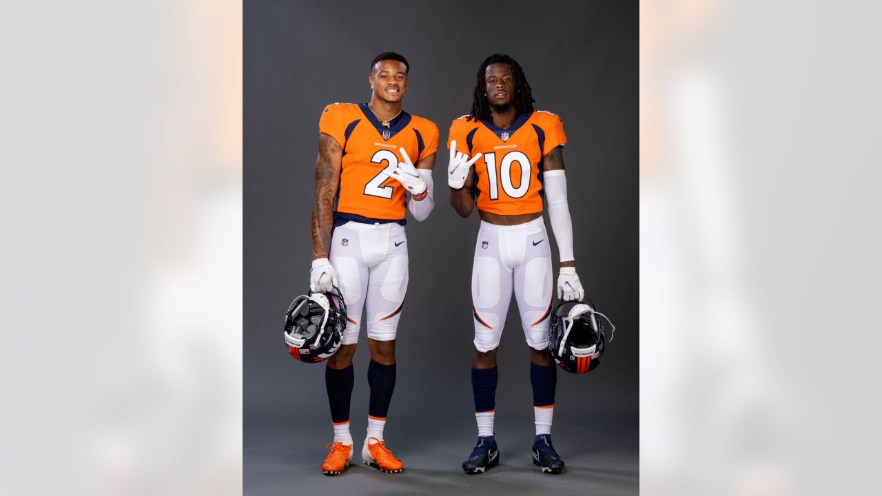 Top portraits of the Broncos in uniform from 2021 photo day