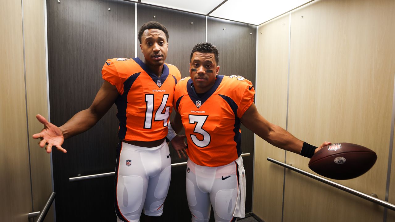 Behind the scenes at the Broncos' media day with Russell Wilson, Justin  Simmons, Jerry Jeudy & more 