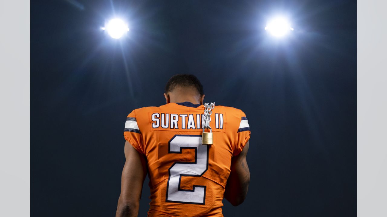 Photos: A sneak peek at the Broncos' Color Rush jerseys for Week 11 with Pat  Surtain II