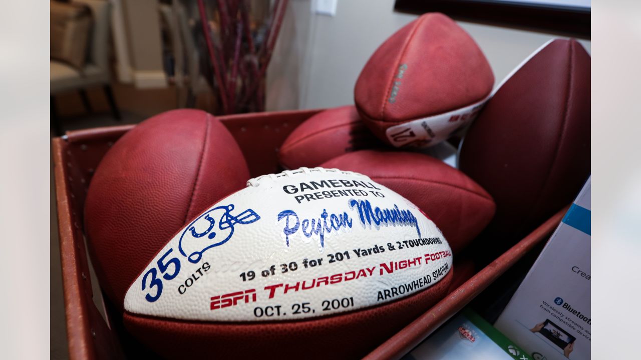 Photos: A peek inside Peyton Manning's game ball collection