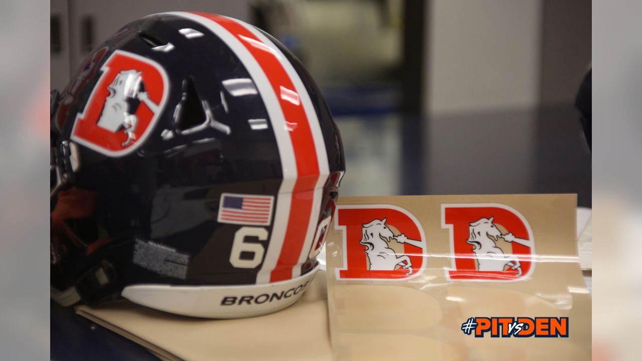 The Three Amigos Autographed Denver Broncos D Logo Mini Helmet