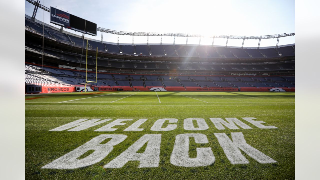 Grass planted at Denver stadium before first Broncos game