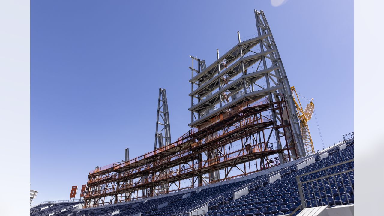 Photos: New video board beginning to take shape as Empower Field at Mile  High construction continues