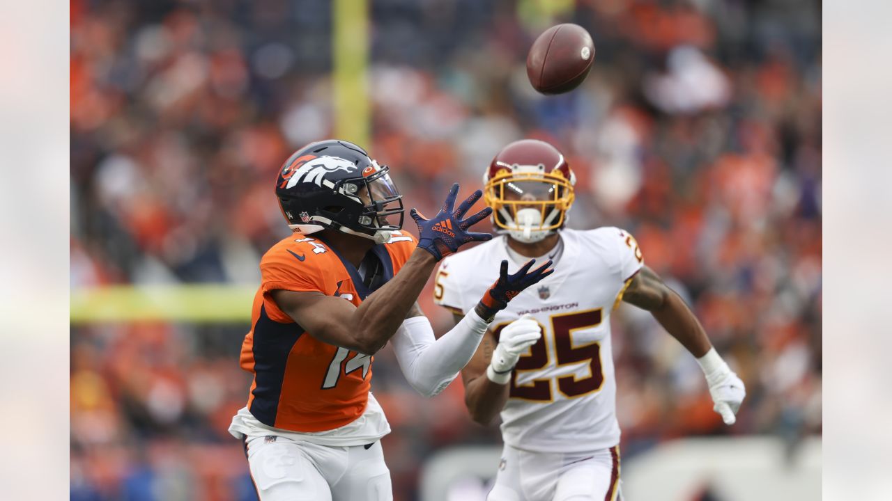 Denver Broncos wide receiver Jalen Virgil (15) plays against the Kansas  City Chiefs of an NFL football game Sunday, December 11, 2022, in Denver.  (AP Photo/Bart Young Stock Photo - Alamy