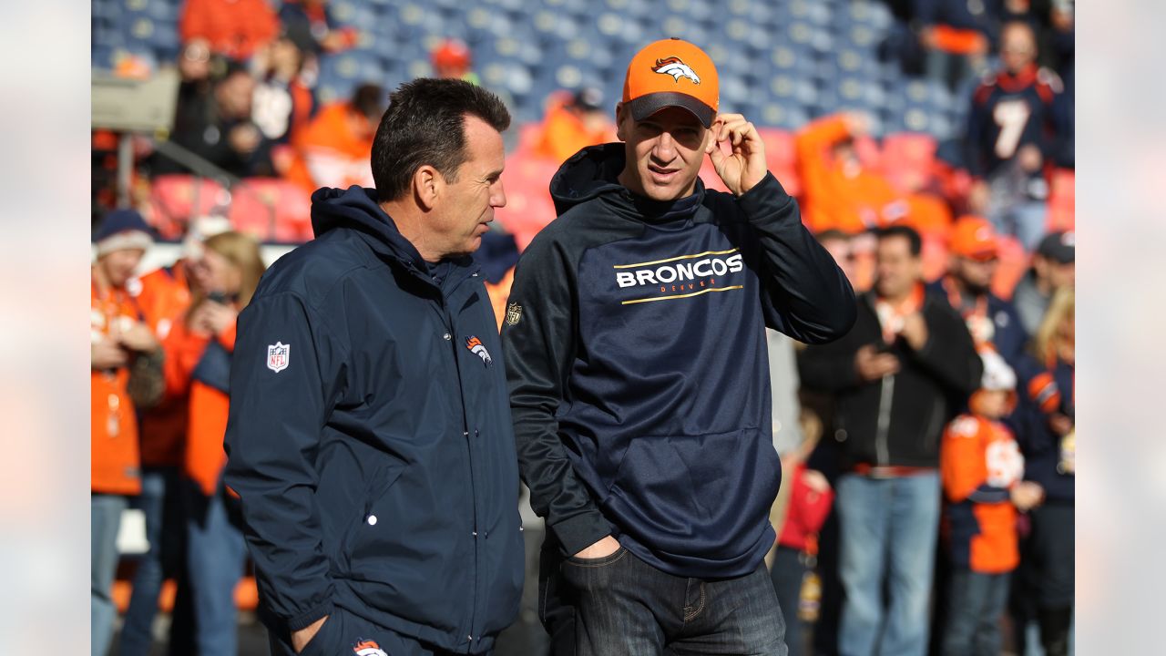 Denver Broncos Head Coach Gary Kubiak is doused with Gatorade by MVP Von  Miller (58) at the end of Super Bowl 50 in Santa Clara, California on  February 7, 2016. The Denver