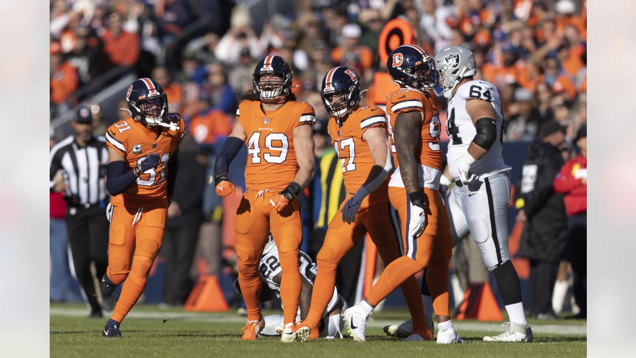 Denver Broncos safety P.J. Locke (6) in action during an NFL football game  against the Jacksonville Jaguars at Wembley Stadium in London, Sunday, Oct.  30, 2022. The Denver Broncos defeated the Jacksonville