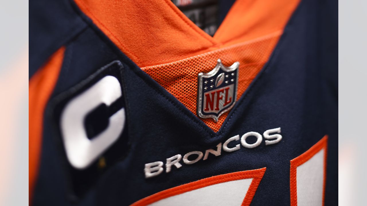 A sneak peek at the Broncos' alternate jerseys for #TENvsDEN