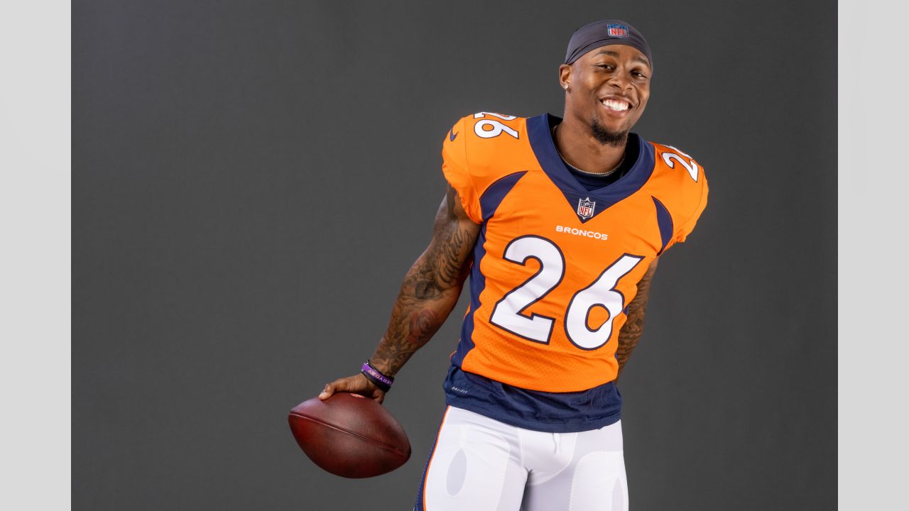 Top portraits of the Broncos in uniform from 2021 photo day