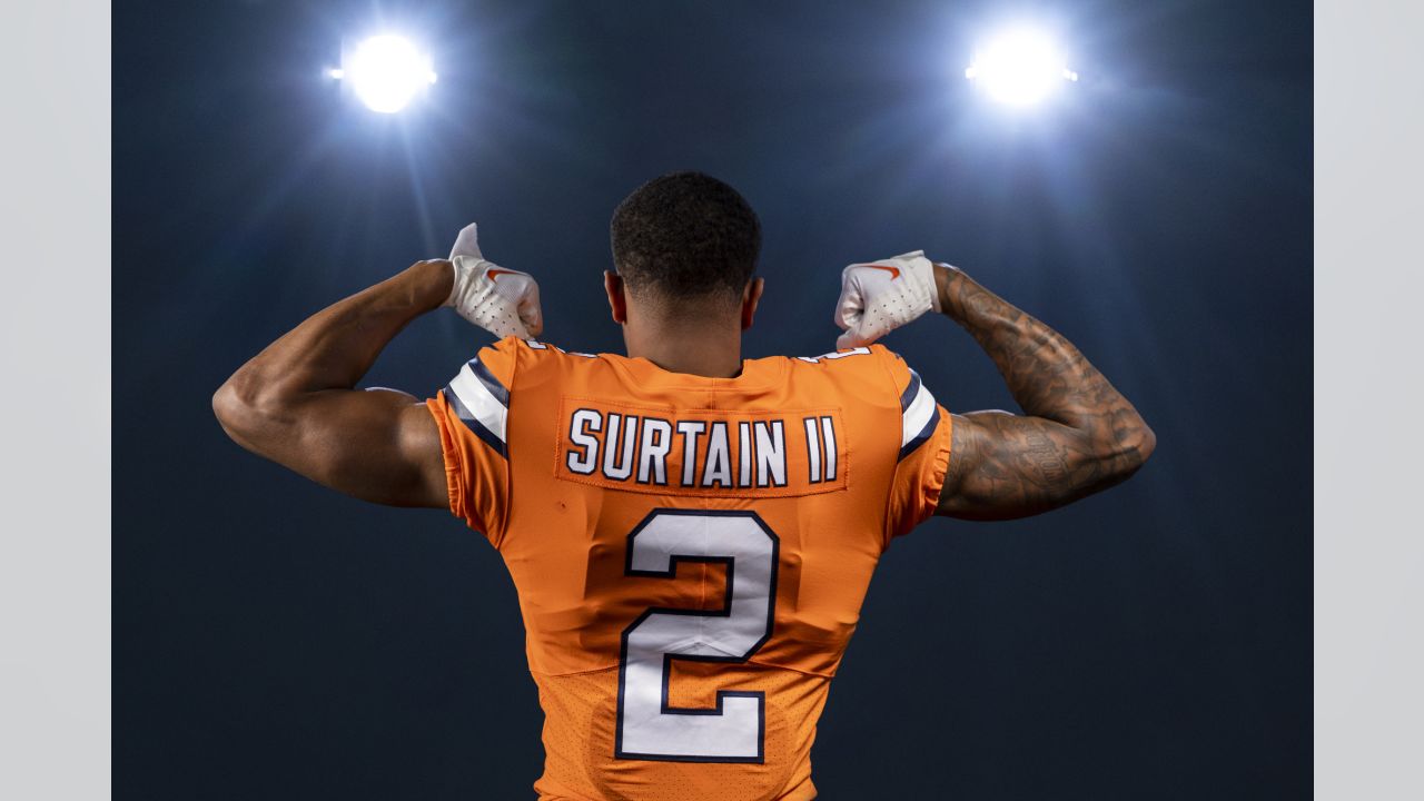 Photos: A sneak peek at the Broncos' Color Rush jerseys for Week 11 with Pat  Surtain II