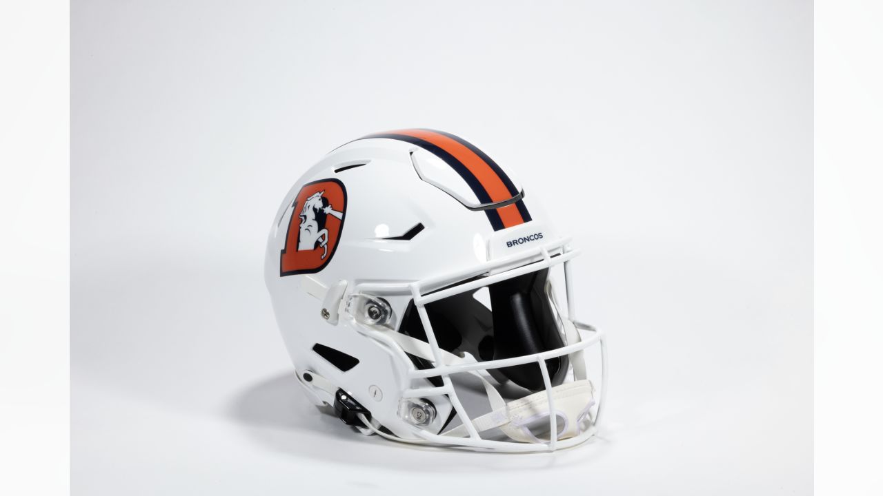 Photos: A closer look at the Broncos' 'Snowcapped' white alternate helmet